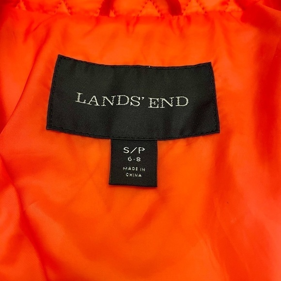 Lands’ End Bright Quilted Coral Jacket Size Small Women’s 4-6 Cozy Classic Gift - Picture 12 of 12